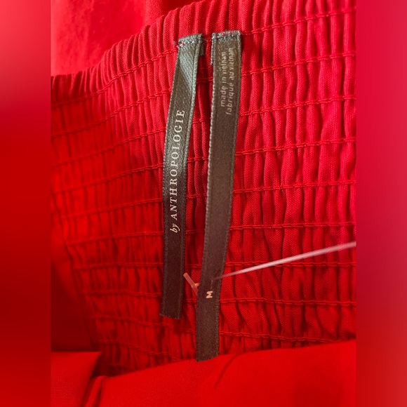 NWT By Anthropologie One-Shoulder Slim Midi Dress in Red Size Medium - Picture 13 of 15